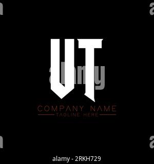 UT Letter Logo Design. Initial letters UT gaming's logo icon for technology companies. Tech letter UT minimal logo design template. UT letter design v Stock Vector