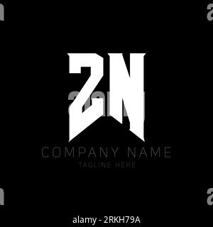 ZN Letter Logo Design. Initial letters ZN gaming's logo icon for technology companies. Tech letter ZN minimal logo design template. Z N letter design Stock Vector