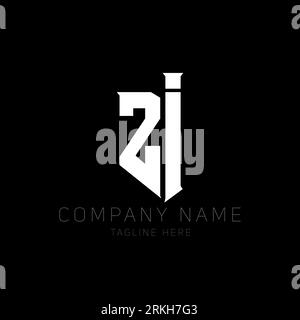 ZI Letter Logo Design. Initial letters ZI gaming's logo icon for technology companies. Tech letter ZI minimal logo design template. Z I letter design Stock Vector