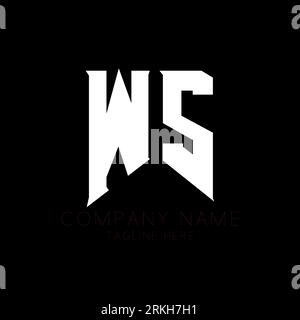WS Letter Logo Design. Initial letters WS gaming's logo icon for technology companies. Tech letter WS minimal logo design template. W S letter design Stock Vector