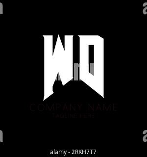WD Letter Logo Design. Initial letters WD gaming's logo icon for technology companies. Tech letter WD minimal logo design template. W D letter design Stock Vector