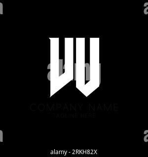 VU Letter Logo Design. Initial letters VU gaming's logo icon for technology companies. Tech letter VU minimal logo design template. V U letter design Stock Vector