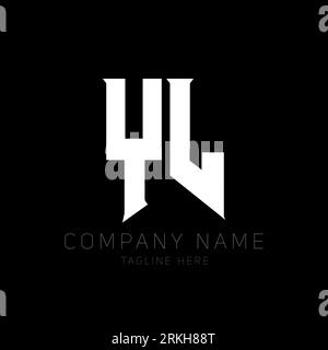 YL Letter Logo Design. Initial letters YL gaming's logo icon for technology companies. Tech letter YL minimal logo design template. Y L letter design Stock Vector