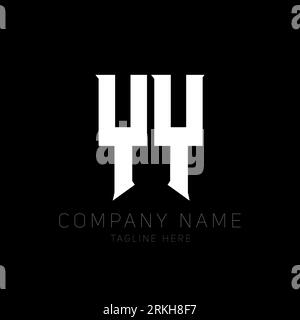YY Letter Logo Design. Initial letters YY gaming's logo icon for technology companies. Tech letter YY minimal logo design template. Y Y letter design Stock Vector