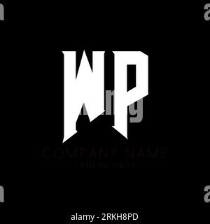 WP Letter Logo Design. Initial letters WP gaming's logo icon for technology companies. Tech letter WP minimal logo design template. W P letter design Stock Vector