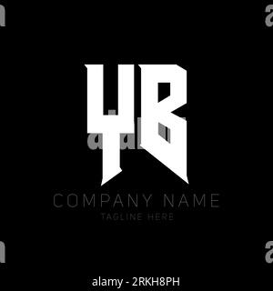 YB Letter Logo Design. Initial letters YB gaming's logo icon for technology companies. Tech letter YB minimal logo design template. Y B letter design Stock Vector
