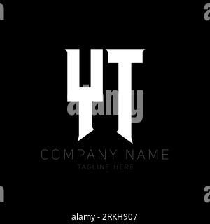 YT Letter Logo Design. Initial letters YT gaming's logo icon for technology companies. Tech letter YT minimal logo design template. Y T letter design Stock Vector