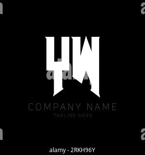 YW Letter Logo Design. Initial letters YW gaming's logo icon for technology companies. Tech letter YW minimal logo design template. Y W letter design Stock Vector