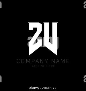 ZV Letter Logo Design. Initial letters ZV gaming's logo icon for technology companies. Tech letter ZV minimal logo design template. Z V letter design Stock Vector