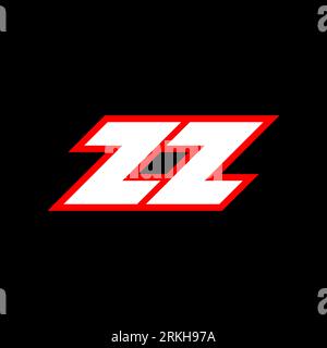 ZZ logo design, initial ZZ letter design with sci-fi style. ZZ logo for game, esport, Technology, Digital, Community or Business. Z Z sport modern Ita Stock Vector