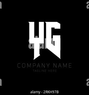 YG Letter Logo Design. Initial letters YG gaming's logo icon for technology companies. Tech letter YG minimal logo design template. Y G letter design Stock Vector