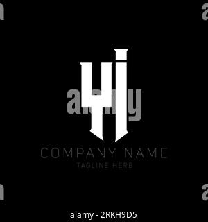YI Letter Logo Design. Initial letters YI gaming's logo icon for technology companies. Tech letter YI minimal logo design template. Y I letter design Stock Vector