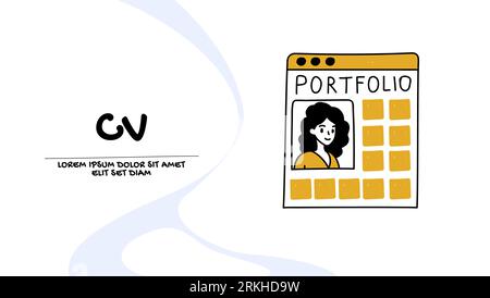 CV, portfolio of a future candidate concept Stock Vector