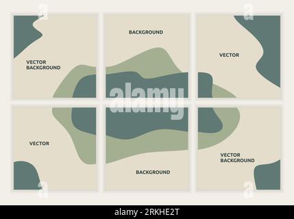 Set of templates square white and pastel color combination web banners. Minimalistic design for social media publications. Design elements for social Stock Vector