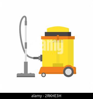 Vacuum cleaner equipment cartoon icon. Household cleaning utensil. Washing robot cyclone and car vacuum cleaner. Professional cleaning equipment for h Stock Vector