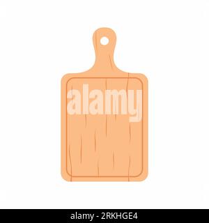 Wooden cutting boards. Kitchenware icon on white background. Chopping boards made from natural bamboo. Chef and restaurant, kitchen concept in cartoon Stock Vector