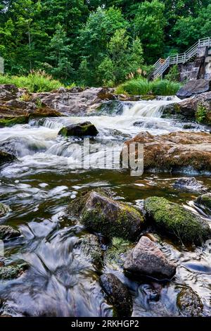 A scenic view of Myllykoski rapids in Nurmijarvi, Finland Stock Photo