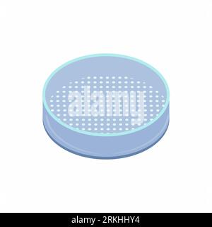 Sieve icon isolated on white background. Kitchen utensil modern flat cartoon vector concept illustration. Design element subject on the theme of cooki Stock Vector
