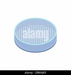 Sieve icon isolated on white background. Kitchen utensil modern flat cartoon vector concept illustration. Design element subject on the theme of cooki Stock Vector