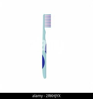 toothbrush, isolated on white background, design element. Dental concept. A toothbrush for brushing teeth. Flat design, care health, hygiene healthy, Stock Vector
