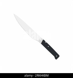Paring knife, kitchen utensils icon vector design template. Knife, chef, kitchenware, cook preparation concept. Cooking equipment flat cartoon style i Stock Vector