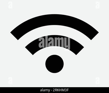 Network Signal Icon Wifi Wi Fi Internet Connection Strength Data Communication Computer Mobile Podcast Digital App Connect Black Symbol Sign Vector Stock Vector