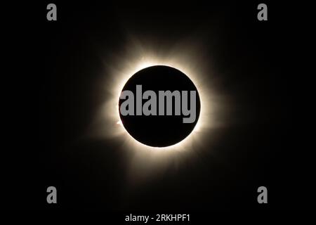 Totality during the 2023 Australian total solar eclipse in Exmouth Stock Photo