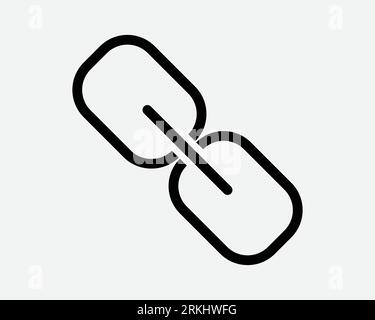 Link Chain Icon Mail Email Attachment File Connection Connect Hyperlink Connect Strength Attach Document Web App Black Think Line Vector Symbol Sign Stock Vector