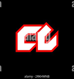 CL logo design, initial CL letter design with sci-fi style. CL logo for game, esport, Technology, Digital, Community or Business. C L sport modern Ita Stock Vector