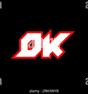 DK logo design, initial DK letter design with sci-fi style. DK logo for game, esport, Technology, Digital, Community or Business. D K sport modern Ita Stock Vector