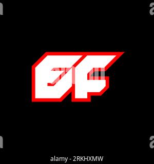 EF logo design, initial EF letter design with sci-fi style. EF logo for game, esport, Technology, Digital, Community or Business. E F sport modern Ita Stock Vector