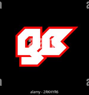 GB logo design, initial GB letter design with sci-fi style. GB logo for game, esport, Technology, Digital, Community or Business. G B sport modern Ita Stock Vector