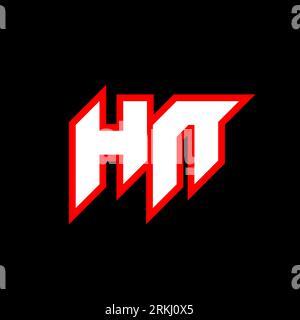 HN logo design, initial HN letter design with sci-fi style. HN logo for game, esport, Technology, Digital, Community or Business. H N sport modern Ita Stock Vector