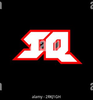 IQ logo design, initial IQ letter design with sci-fi style. IQ logo for game, esport, Technology, Digital, Community or Business. I Q sport modern Ita Stock Vector