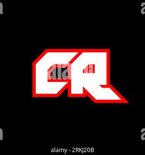CR logo design, initial CR letter design with sci-fi style. CR logo for game, esport, Technology, Digital, Community or Business. C R sport modern Ita Stock Vector