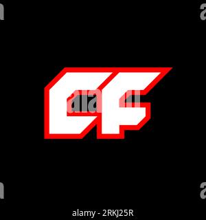 CF logo design, initial CF letter design with sci-fi style. CF logo for game, esport, Technology, Digital, Community or Business. C F sport modern Ita Stock Vector