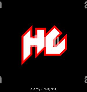 HL logo design, initial HL letter design with sci-fi style. HL logo for game, esport, Technology, Digital, Community or Business. H L sport modern Ita Stock Vector