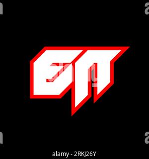 EN logo design, initial EN letter design with sci-fi style. EN logo for game, esport, Technology, Digital, Community or Business. E N sport modern Ita Stock Vector