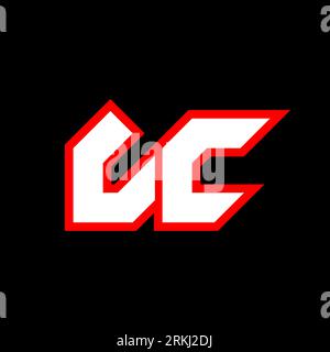 LC logo design, initial LC letter design with sci-fi style. LC logo for game, esport, Technology, Digital, Community or Business. L C sport modern Ita Stock Vector