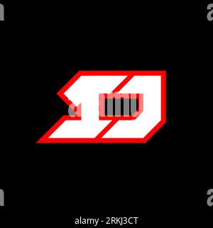 IJ logo design, initial IJ letter design with sci-fi style. IJ logo for game, esport, Technology, Digital, Community or Business. I J sport modern Ita Stock Vector