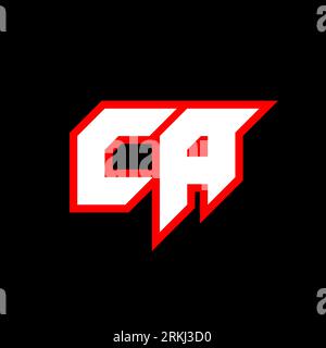 CA logo design, initial CA letter design with sci-fi style. CA logo for game, esport, Technology, Digital, Community or Business. C A sport modern Ita Stock Vector