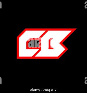 CB logo design, initial CB letter design with sci-fi style. CB logo for game, esport, Technology, Digital, Community or Business. C B sport modern Ita Stock Vector