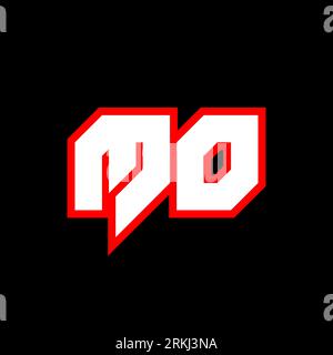 MO logo design, initial MO letter design with sci-fi style. MO logo for game, esport, Technology, Digital, Community or Business. M O sport modern Ita Stock Vector