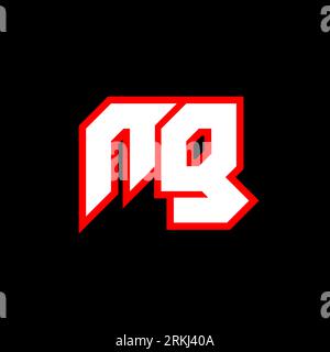 NG logo design, initial NG letter design with sci-fi style. NG logo for game, esport, Technology, Digital, Community or Business. N G sport modern Ita Stock Vector