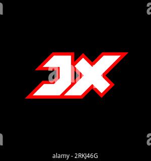 JX logo design, initial JX letter design with sci-fi style. JX logo for game, esport, Technology, Digital, Community or Business. J X sport modern Ita Stock Vector