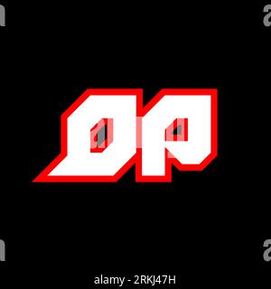 DP logo design, initial DP letter design with sci-fi style. DP logo for game, esport, Technology, Digital, Community or Business. D P sport modern Ita Stock Vector