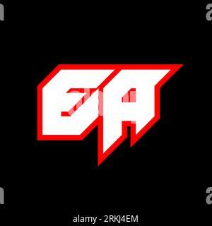 EA logo design, initial EA letter design with sci-fi style. EA logo for game, esport, Technology, Digital, Community or Business. E A sport modern Ita Stock Vector