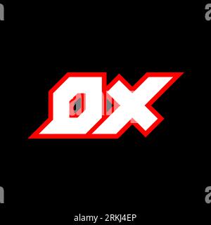 DX logo design, initial DX letter design with sci-fi style. DX logo for game, esport, Technology, Digital, Community or Business. D X sport modern Ita Stock Vector