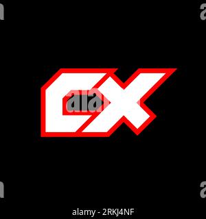 CX logo design, initial CX letter design with sci-fi style. CX logo for game, esport, Technology, Digital, Community or Business. C X sport modern Ita Stock Vector