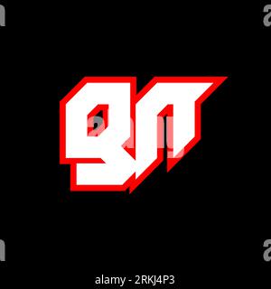 GN logo design, initial GN letter design with sci-fi style. GN logo for game, esport, Technology, Digital, Community or Business. G N sport modern Ita Stock Vector